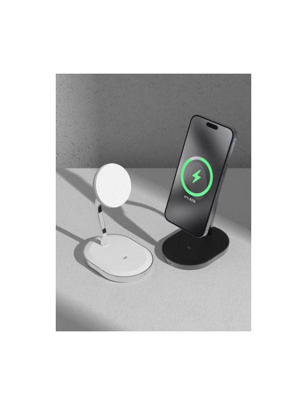 2in1 애플 MFM 인증 맥세이프 고속 무선 충전기 MC210